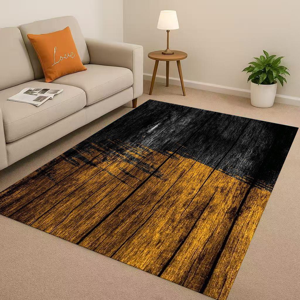 Retro Wood Grain Tree Growth Ring Brown Gray Living Room Non Slip Area Rug Carpet for Bedroom Playroom Sofa,Home Decor Doormat