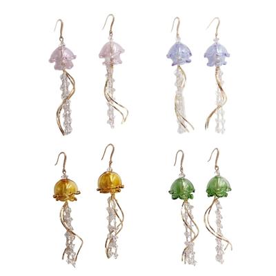 Elegant Jellyfish Inspired Drop Earrings With User Friendly Materials Sturdy Alloy Construction For Daily Wear