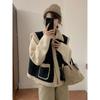 Contrast Color Women's Autumn and Winter Button Cardigan Vest Sleeveless Vest Jacket Women's Casual Top