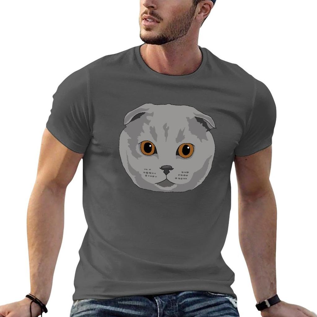Scottish Fold Cat TShirt Lightweight Basic Short Sleeve Shirt