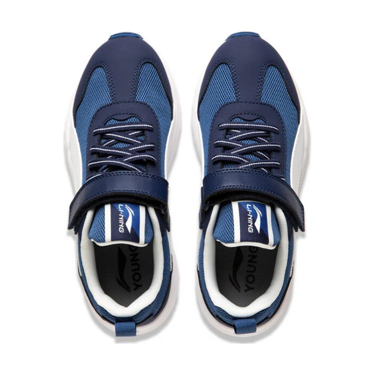 Li-Ning Cloud Lightweight Non-Slip Shock Absorbing Wear-Resistant Breathable Balance Support Low-Top Casual Shoes Kids sneaker Blue YKCU082-3