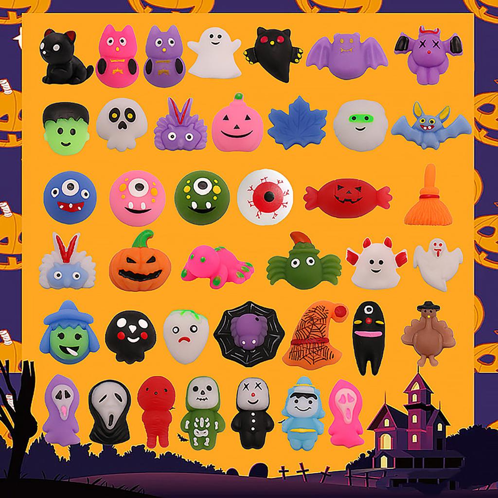 Halloween Gruppenteigknetmusik, Entspannende Fingerfreigabe-Spielzeuge, Geist Fledermaus Kürbis Quetsch- und Druckentlastungs-Artefakt