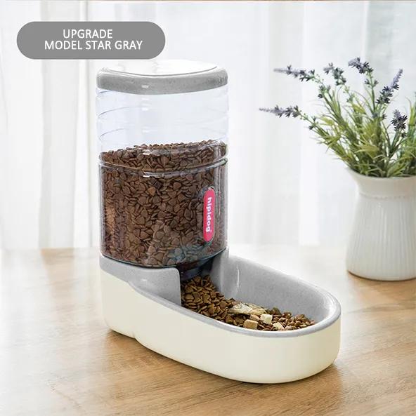 Automatischer Futterautomat Wasserspender Schwerkraft Haustierfutterspender Katze Wasserspender Großer Vorratsbehälter Futter Wassernapf
