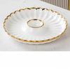 Round Snack Plate with Dip Dish Ceramic Dumpling Plate Phnom Penh Porcelain Tableware Salad Sushi Dish Home Kitchen Supplies