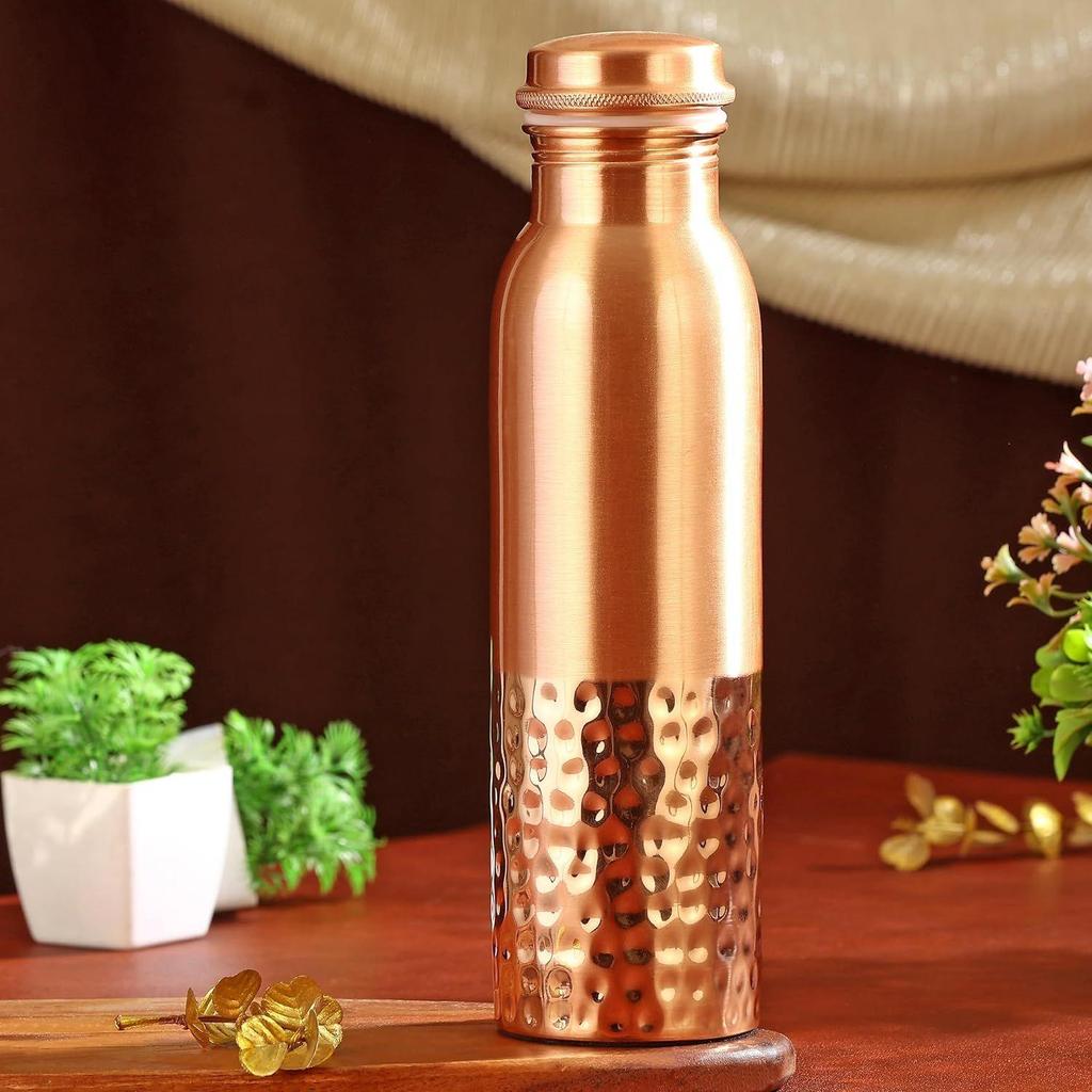 Pure Copper Bottle (Vintage Half Hammer) ,1 L