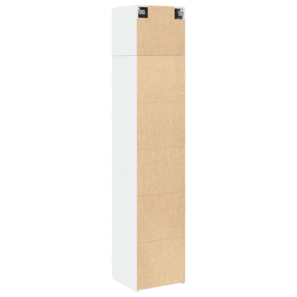 Narrow Tall Cabinet White 45 x 42.5 x 225 cm Engineered Wood