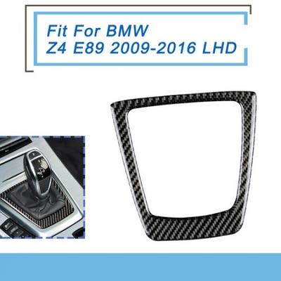 Nouveau 1 pièce Autocollant Garniture de Cadre de Levier de Vitesse en Fibre de Carbone Pour BMW Z4 E89 2009-2016