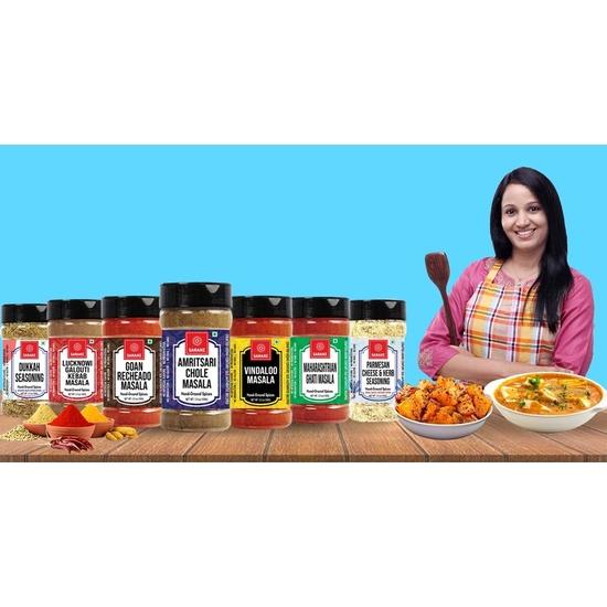 SARANZ Amritsari Chole Masala Perfect for Cooking, Ready To Use, No Added Colours, Spice Powders and Masalas, Chana Chole Masala -200 Grams