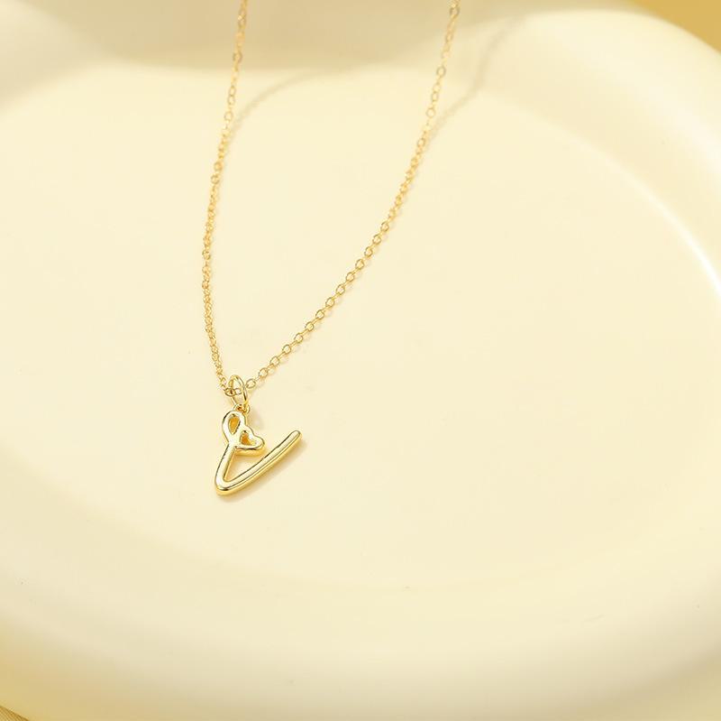 Banyan Tree S925 Silver English Letter Pendant Necklace - Simple, Elegant Style for Mother's Day