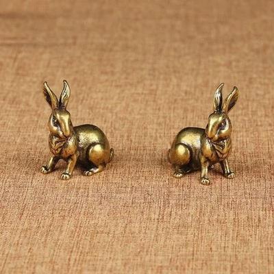 Chinese Brass Lucky Zodiac Mini Bronze Statue Pure Copper Animal Handmade Home Decoration