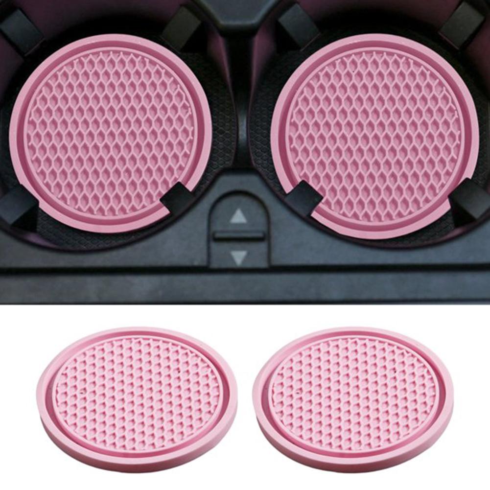 Soft and Flexible 2Pcs Car Cup Coaster Texture Soft Glue Anti slip Holder