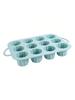 Leeseph Silicone Muffin Pan Cupcake Pan Molds, 12 Cups Non-stick Baking Molds with Handle for Making Muffin Cakes Cupcakes Tart