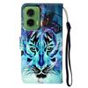 For Motorola Moto G35 5G Case Pattern Leather Wallet Phone Cover with Card Holder