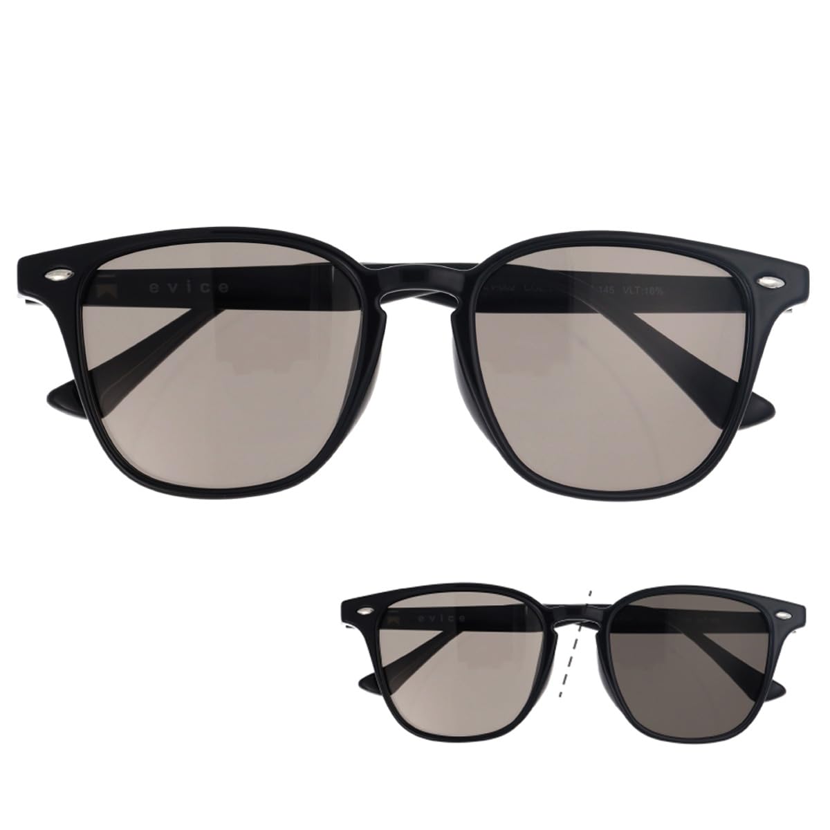 

Fujita Optical evais Polarized Wellington UV400 TR90 for Men and with Case Polarized Sunglasses, Photochromic, Protection, Ultra-Lightweight Lenses,