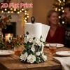 Freestanding Christmas Paper Towel Holder Acrylic Wood Base Kitchen Roll Dispenser  Living Room