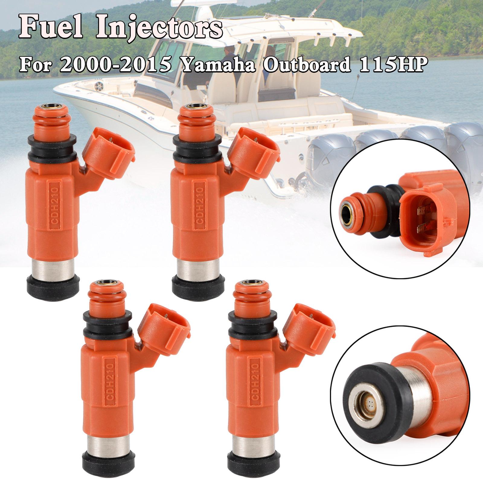 

4 шт. INP-771 Топливная форсунка 68V-8A360-00-00 Для подвесного мотора Yamaha 115 л.с. CDH210