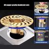 2Pcs Copper Floor Drain Bathroom Sewer Dectable Drainer Hair Catcher Washing Machine Ground Leakage Easy to Use