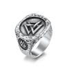 Vintage Nordic Viking Odin Triangle Logo Stainless Steel Ring Ring Men's Titanium Steel Finger Ring