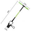Carbon Steel Bulb Planter Tool T-Shaped Long Handled Grass Drill Tool Heavy Duty Foot Pedal Bulb Sod Transplant Lawn Gardening