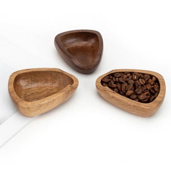 Vassoio Dosatore Caffè, Contenitore in Legno Antistatico per Chicchi con Cucchiaino, Raccoglitore Polvere per Espresso, Strumento da Cucina per Caffetteria Casalinga, Ristorante, Panetteria