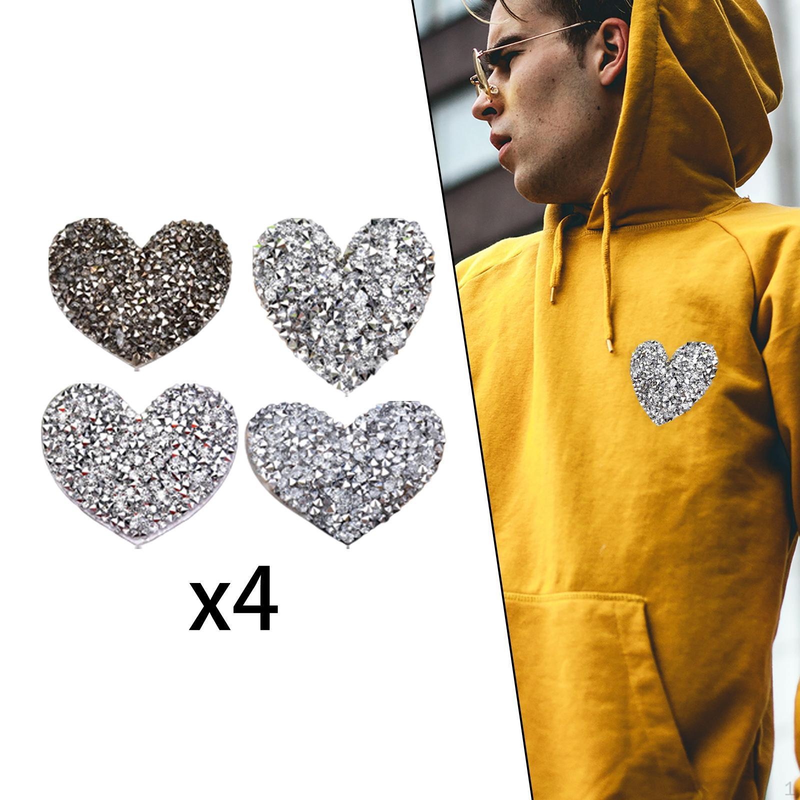 Нашивки Декорации Блестки Разных Размеров Поделки Блестящие Стразы Вышитая Нашивка для Платья Silver 16Pcs