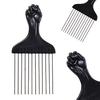 Afro Hair Comb Insert Hair Curly Brush Fork Plastic Hair Pick Comb Anti static Hairstyling Tool