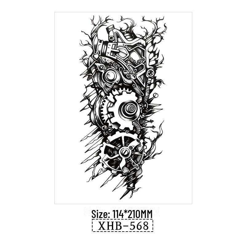 Vattentäta Svarta Djur Halvarm Tatuering Klistermärken