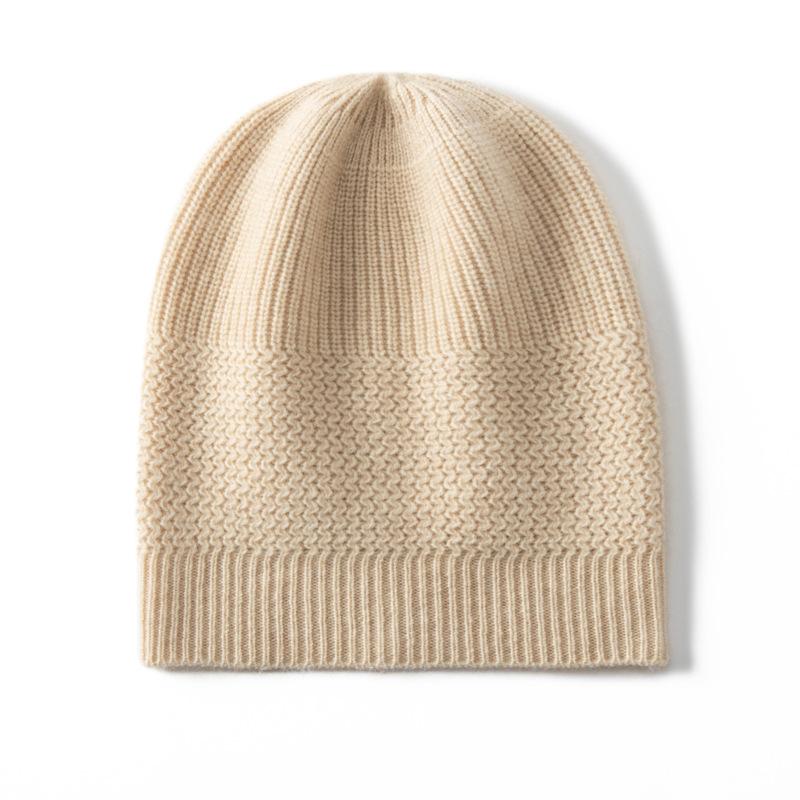 Autumn and winter new cashmere hat women's twisted bag head hat thermal ear protection hat casual wool hat
