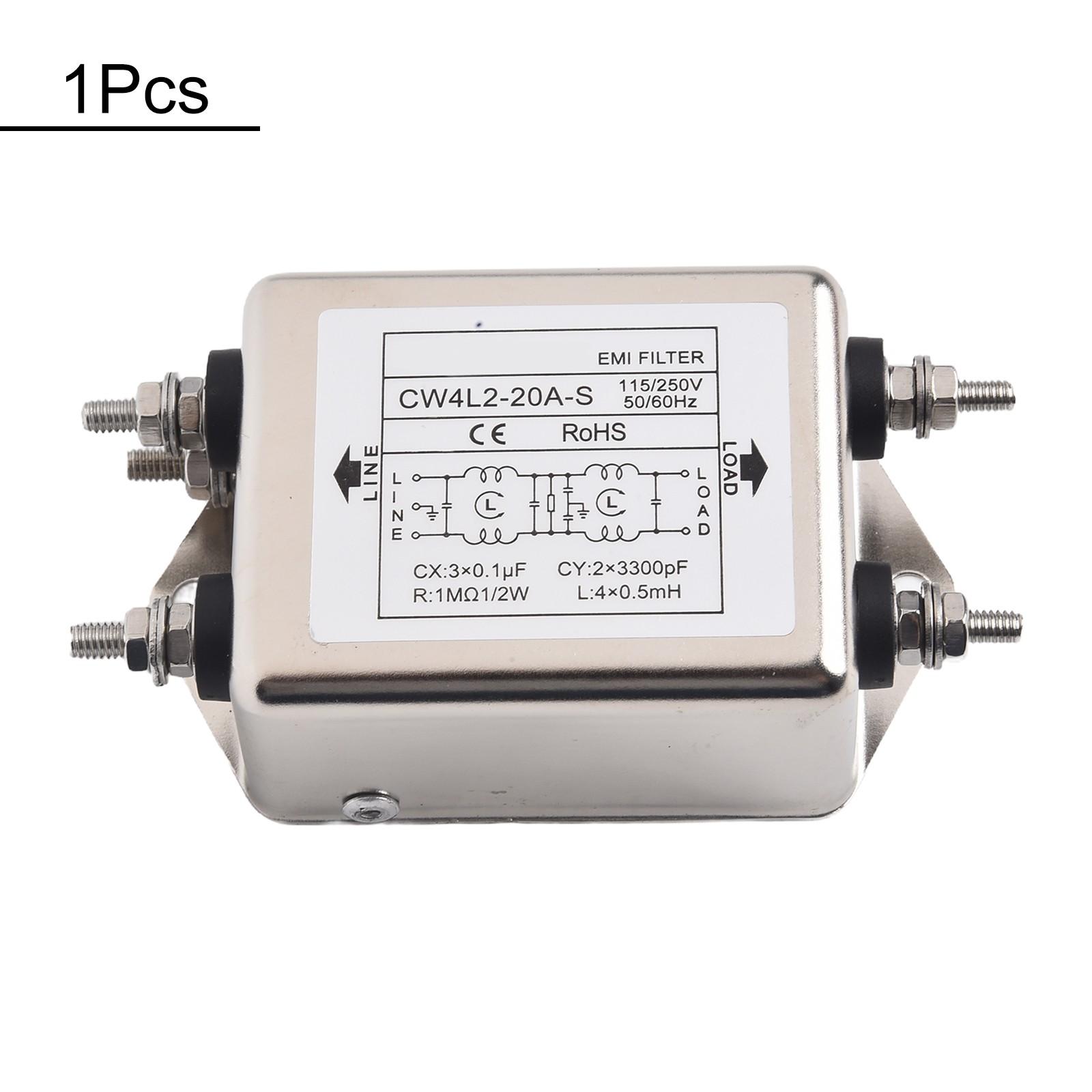 

Удосконалений двоступеневий силовий фільтр болтового типу для однофазної мережі змінного струму 220 В CW4L2-20A-S