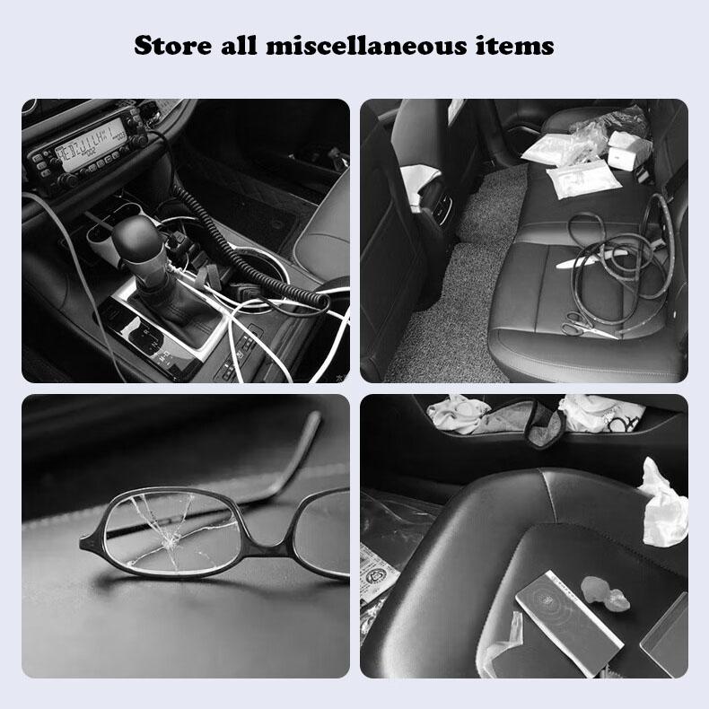 PU Car Backseat Organizer Storage Bag Multi-function Large Capacity Seat Back Storage Organizer Hanging Bag Protector Pad