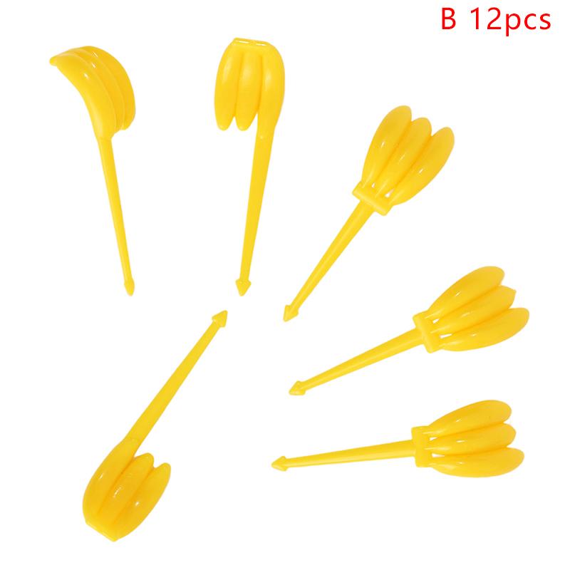 Candy Fruit Fork Food Grade Plastic Mini Cartoon Kids Cake Fruit Toothpick Bento Lunch Bento Accessories Party Decoration Supply