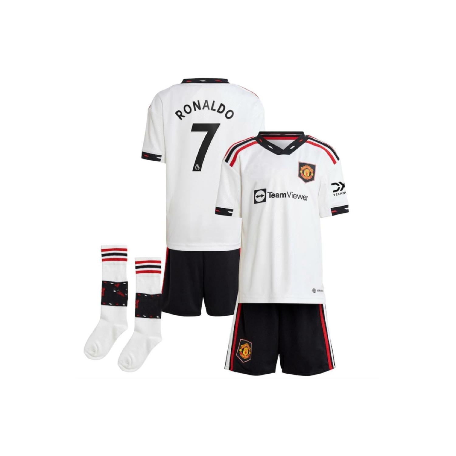 

Манчестер Юнайтед, сезон 2022/23, детские шорты из джерси Криштиану Роналду, комплект из 3 носков