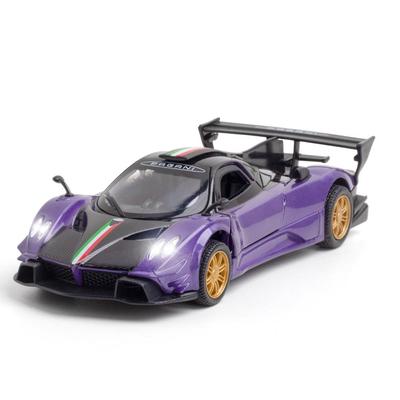 1:Model auta Pagani Zonda Revolution v měřítku 32 z tlakového odlitku, kovový model se světlým zvukem.