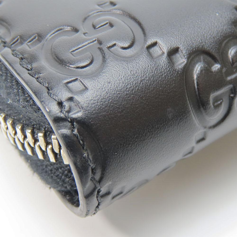 Used GUCCI Purse 473928 black Zip Around