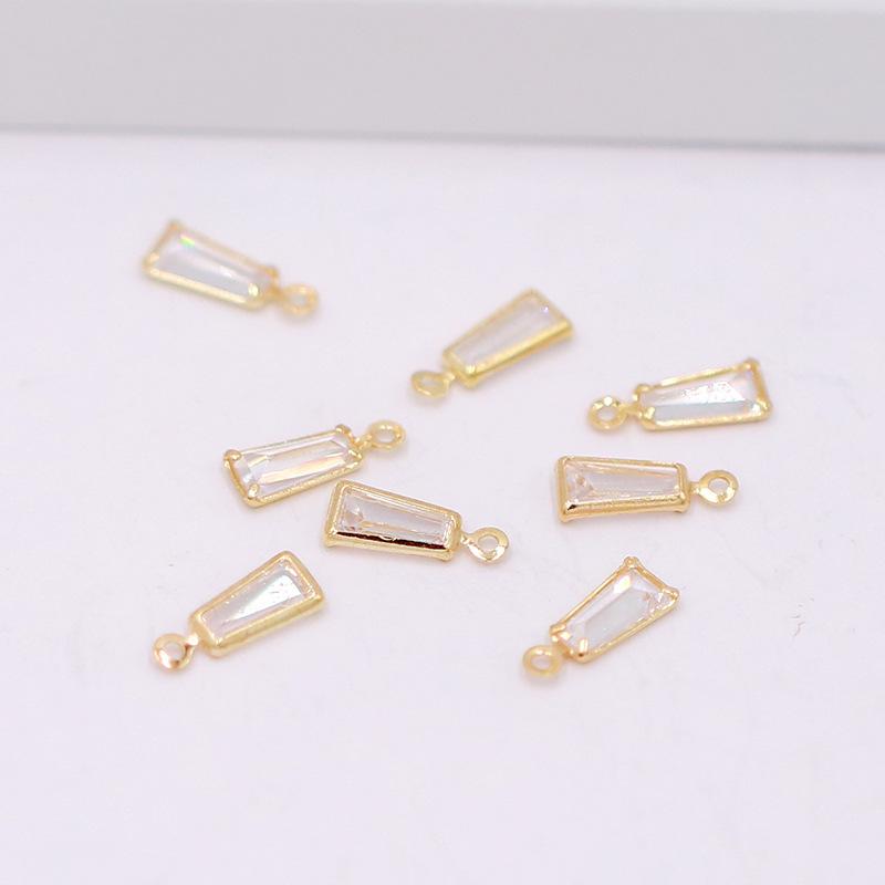 Hot-selling High-quality Small Brass + Zircon Trendy Pendant DIY Handmade Necklace Bracelet Accessories