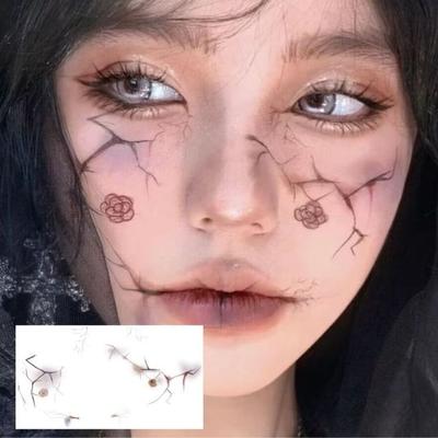Miumi - Naklejka / Zestaw do makijażu twarzy na Halloween - Różany