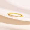 New In Fashion Minimalist Metal CZ Stone Rings for Women,Anti Allergy Stainless Steel Full Light Set Colored Cubic Zirconia Ring