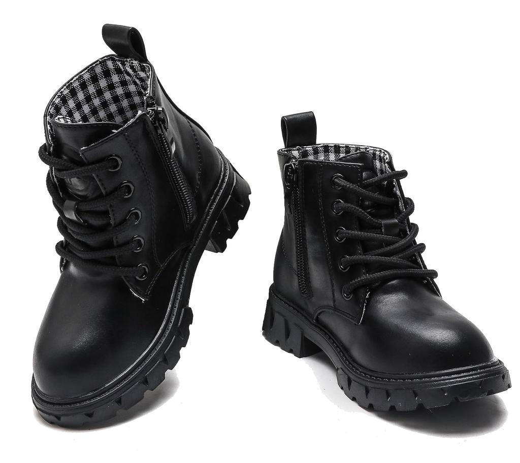 DADAWEN Short Boots for with Easy to Put On and Take Easy to Walk Great for Birthday 20cm Kids, Unisex, Lace-up Boots, Zipper, Off, in, Recitals,