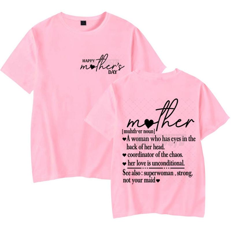 Happy Mothers Day Graphic T Shirts Women Trendy Mama Hearts Tshirt Design Mothers Day Gift Tee Mother Noun Letter Print Clothes