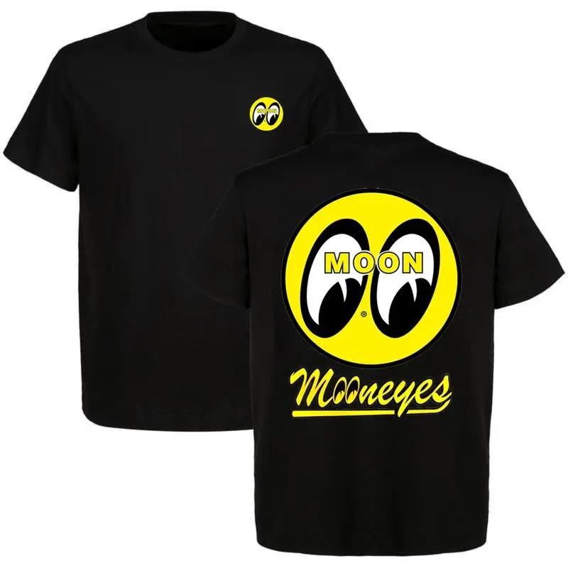 

Mooneyes Logo Unisex T-shirt  Classic Hot Rod Car Culture Tee for Grease Monkeys L