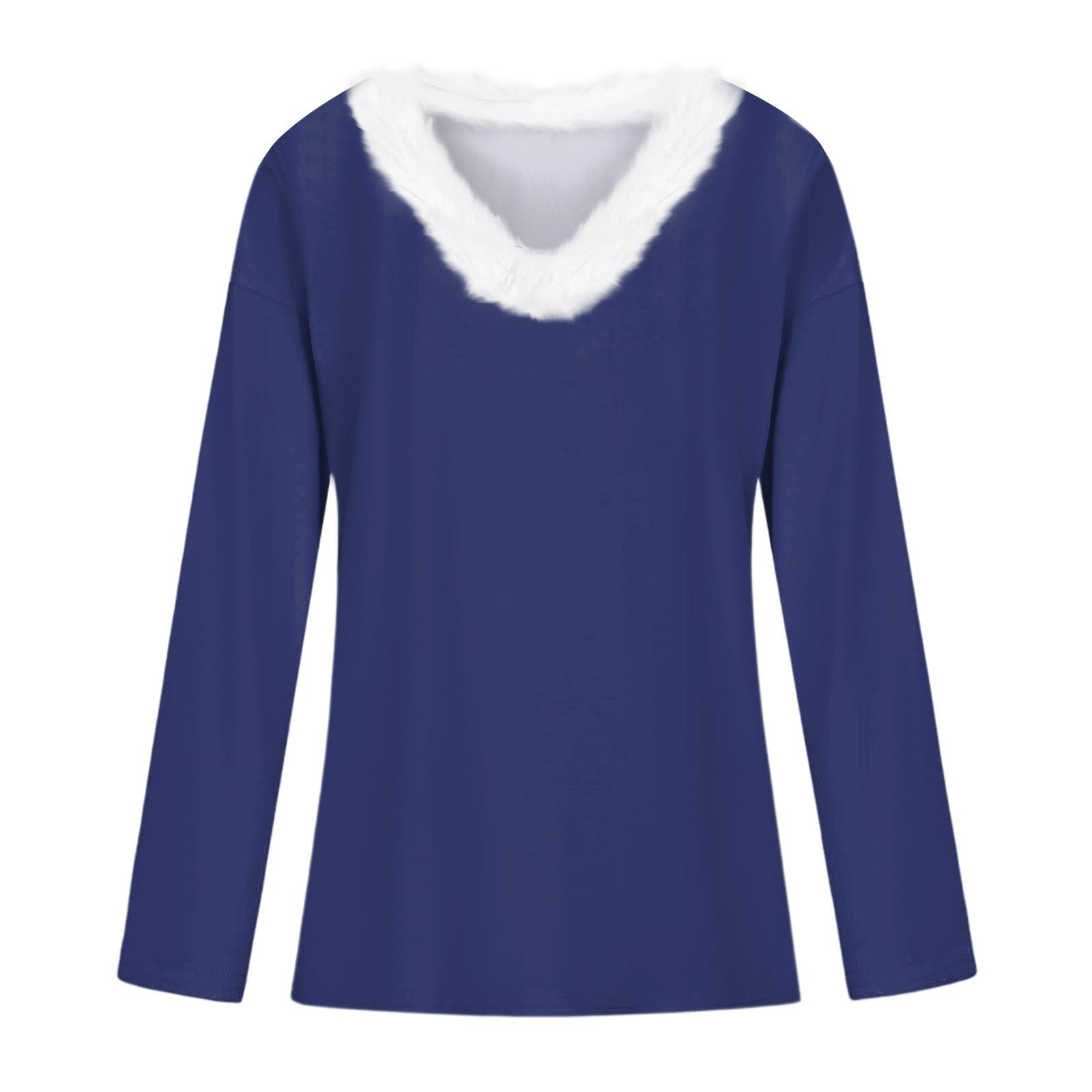 

Christmas Day Girls Long Sleeve T Shirts Kids Girls V-Neck Tee Christmas Print Long Sleeve Top 100 Темно-синій