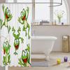 Cartoon Frog Shower Curtain Funny Green Animal Kids Bathroom Decor Linen180X230