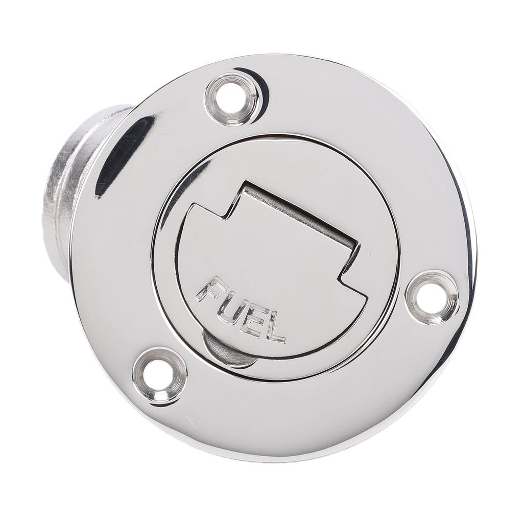 Boat Fuel Gas Deck Fill with Keyless Cap 38mm Boat Fuel Deck Filler 1.5 Inch Stainless Steel Deck Fuel Filler Neck for