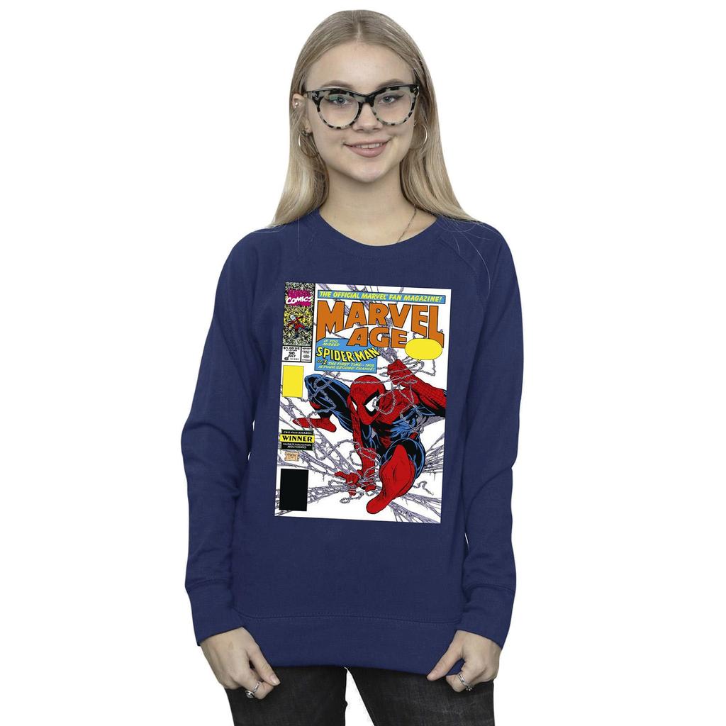 Marvel Womens/Ladies Spider-Man Marvel Age Comic Cover Sweatshirt