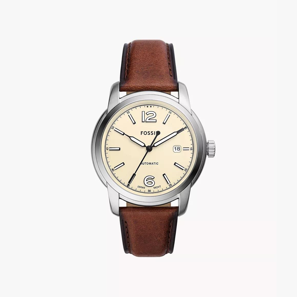 Fossil Unisex Heritage Automatic Watch Cream
