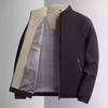 Men's High-End Autumn Stand Collar Jacket - Casual Business Style for Middle-Aged Dads