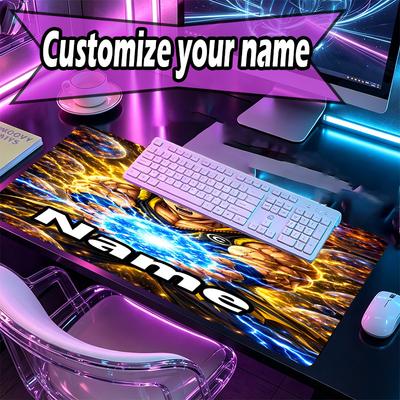 Tappetino Mouse Personalizzato con Nome e Motivo Anime, Tappetino da Scrivania per Laptop PC, Tappetino Decorativo da Scrivania per Tastiera di Casa, Regalo