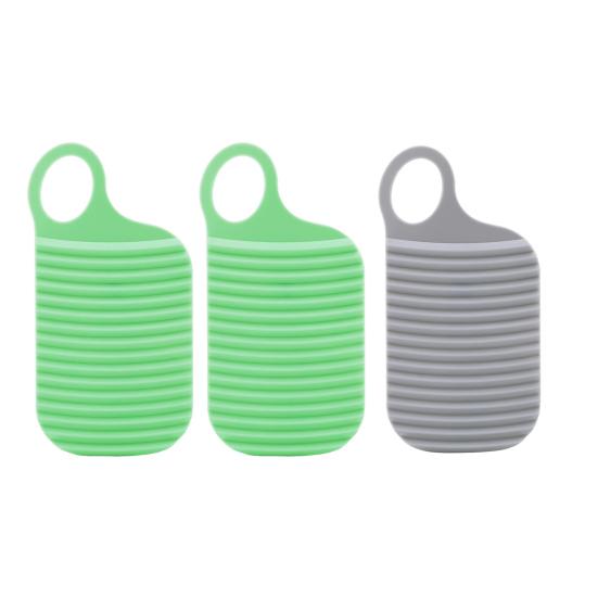 2/3Pcs Mini Washing Board Ergonomic Handle Lightweight Thickened Non-slip Portable Travel Handheld Underwear Sock Towel Laundry Washing Board