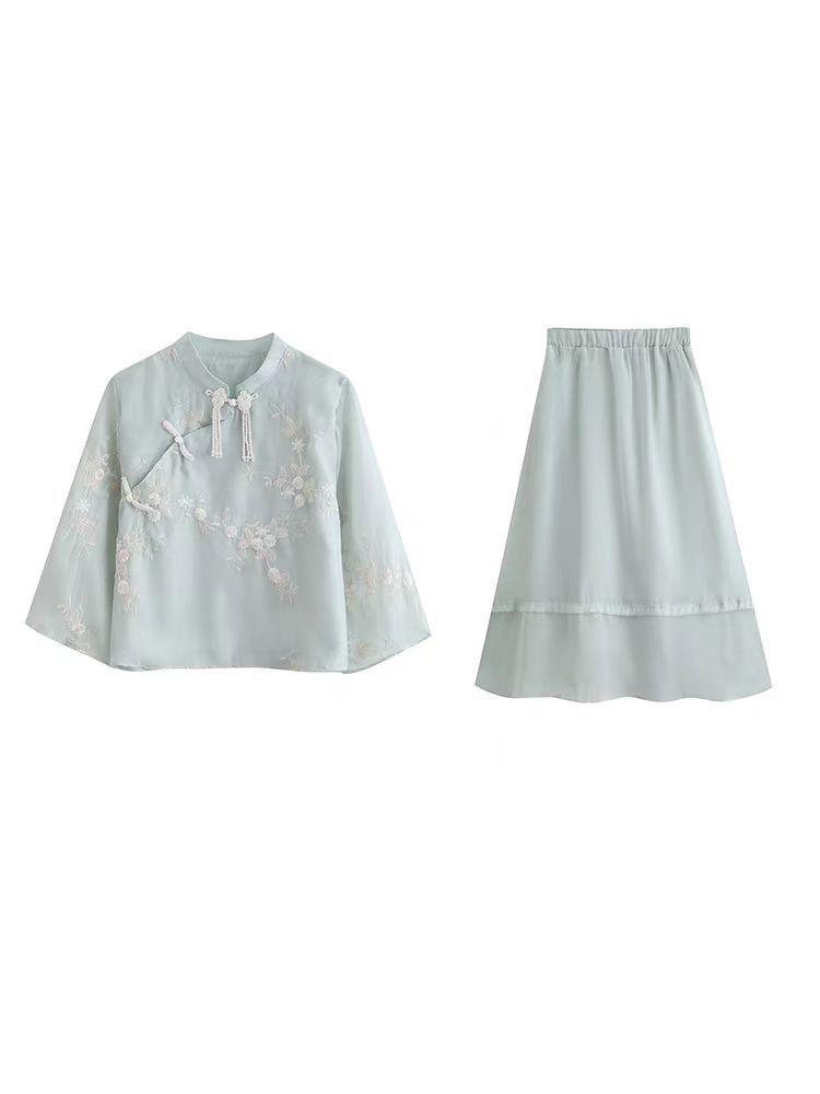 2026 Summer Women's Hanfu Dress: Modern Chinese Style Qipao Skirt