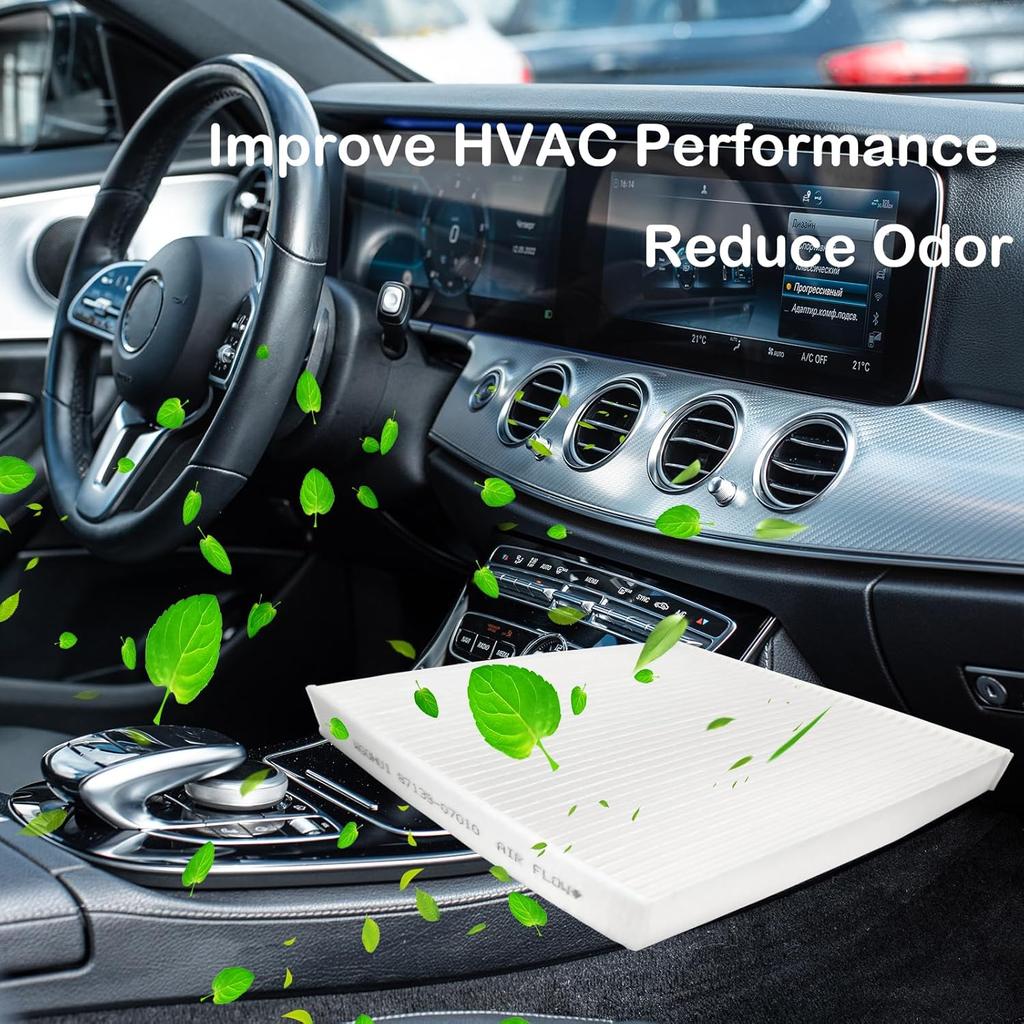 Engine Air Filter & Cabin Air Filter Kit Compatible with Camry 2007-2017 Gas and Venza 2009-2017 Gas, Replaces# 17801-YZZ02, 17801-0H050, 17801-28030